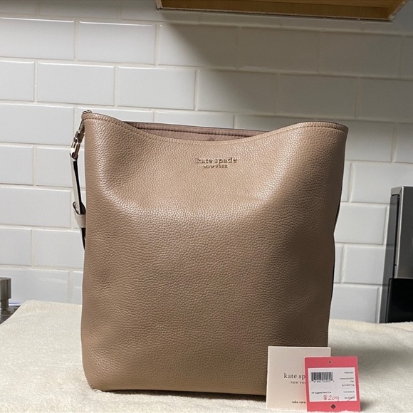 Kate Spade Beige Leather Shoulder Bag - Picture 3 of 13